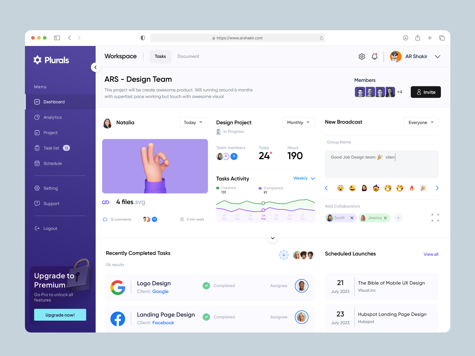 Dashboard overview